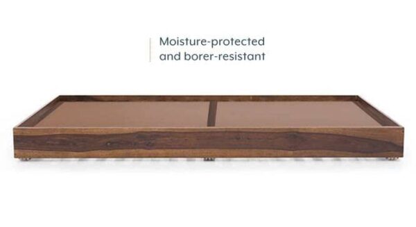 Ferrovilla King Size NS 2 Sheesham Wood Low Floor Bed for Bedroom - Image 5