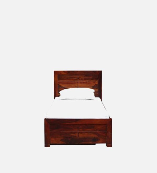 Ferrovilla NWS4 Single Sheesham Wood Bed with Drawer Storage for Bedroom - Image 5