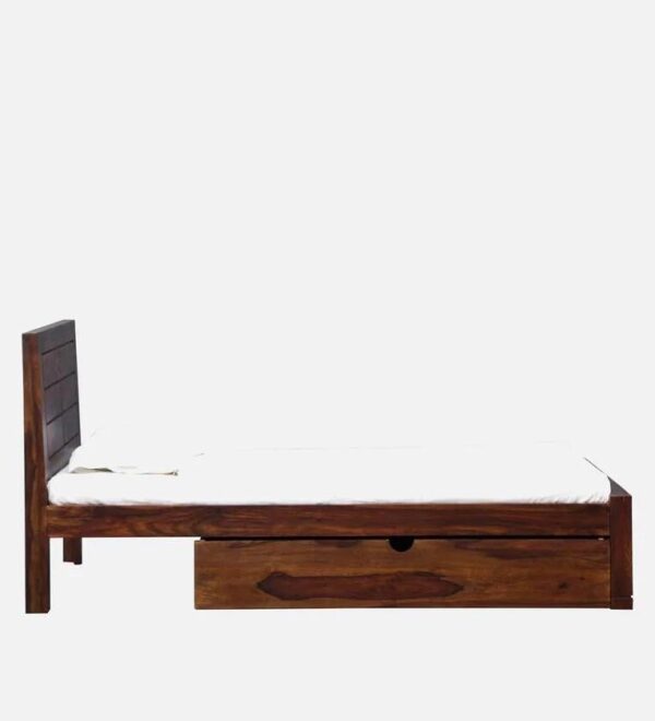 Ferrovilla NWS3 Single Sheesham Wood Bed with Drawer Storage for Bedroom - Image 7