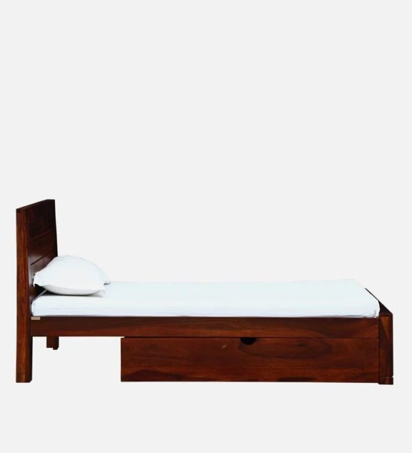 Ferrovilla NWS4 Single Sheesham Wood Bed with Drawer Storage for Bedroom - Image 6