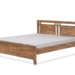 Ferrovilla Lowep Honey Oak Queen Size Sheesham Wood Bed for Bedroom