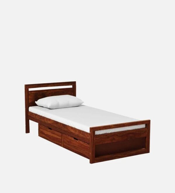 Ferrovilla NWS1 Single Sheesham Wood Bed with Drawer Storage for Bedroom - Image 6