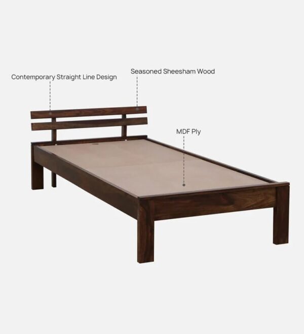 Ferrovilla NNS12 Single Sheesham Wood Bed for Bedroom - Image 7
