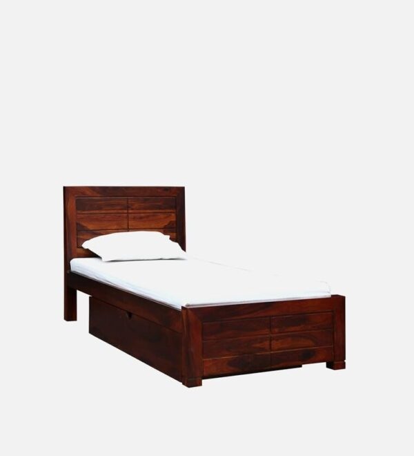 Ferrovilla NWS4 Single Sheesham Wood Bed with Drawer Storage for Bedroom - Image 7