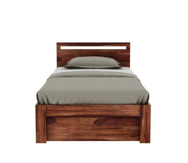 Ferrovilla Miken Single Sheesham Wood Bed with Drawer Storage for Bedroom - Image 6