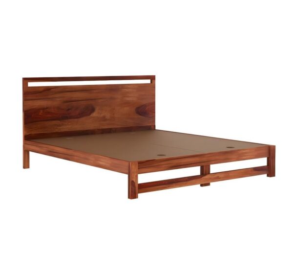 Ferrovilla Queen Size NS 2 Sheesham Wood Bed for Bedroom - Image 7