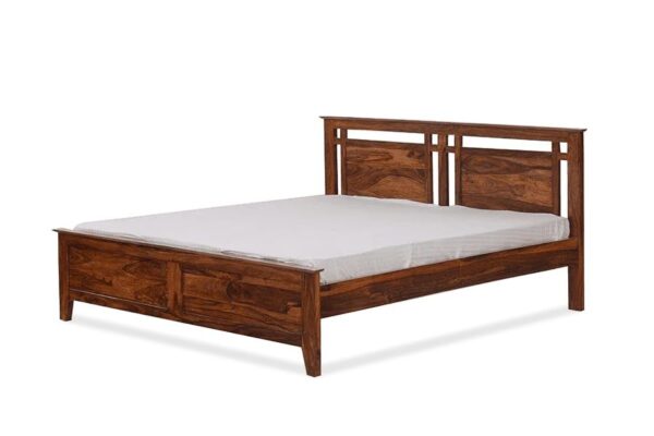 Ferrovilla Lowep Walnut Queen Size Sheesham Wood Bed for Bedroom - Image 7