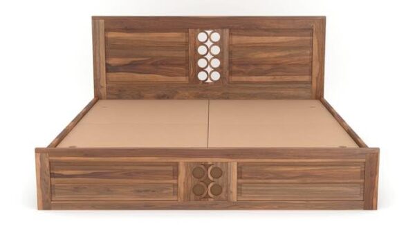Ferrovilla Poles Teak Queen Size Sheesham Wood Bed for Bedroom - Image 5