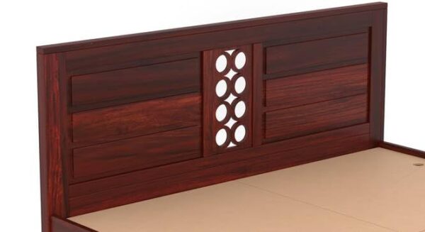 Ferrovilla Poles Honey Queen Size Sheesham Wood Bed for Bedroom - Image 6