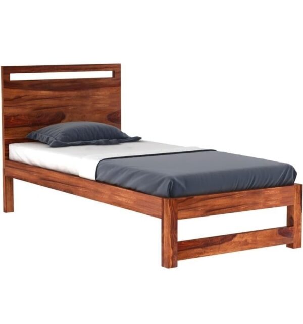 Ferrovilla Mikun Single Sheesham Wood Bed for Bedroom - Image 7