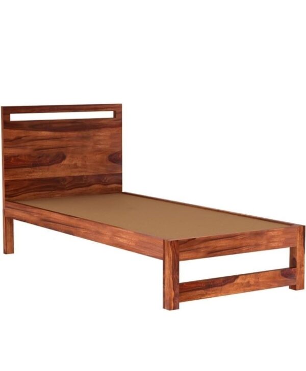 Ferrovilla Mikun Single Sheesham Wood Bed for Bedroom - Image 6