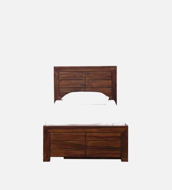 Ferrovilla NWS3 Single Sheesham Wood Bed with Drawer Storage for Bedroom - Image 5