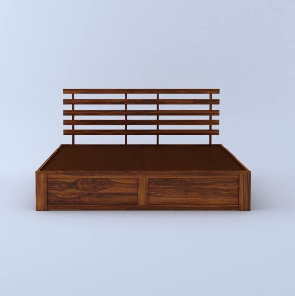 Ferrovilla Linson Queen Size Sheesham Wood Bed for Bedroom - Image 6