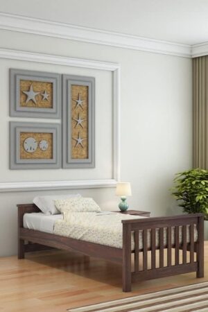 Ferrovilla Mopel Single Sheesham Wood Bed for Bedroom