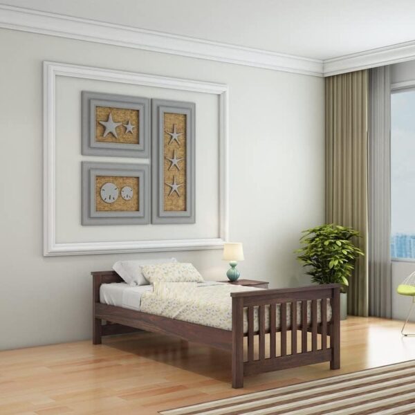 Ferrovilla Mopel Single Sheesham Wood Bed for Bedroom
