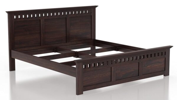 Ferrovilla Orchid Queen Size Sheesham Wood Bed for Bedroom - Image 5