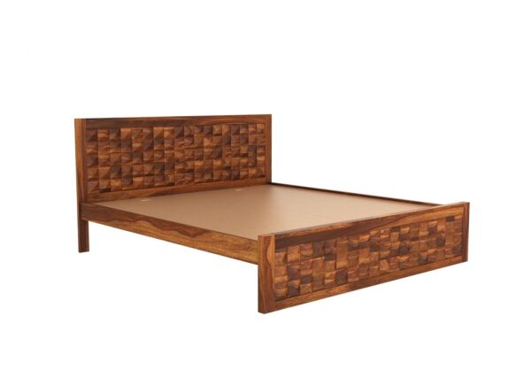 Ferrovilla Tango Queen Size Sheesham Wood Bed for Bedroom - Image 7