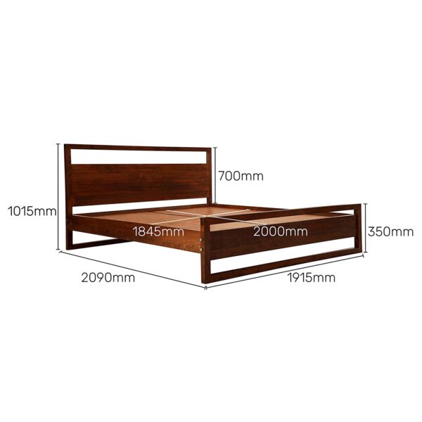 Ferrovilla King Size NS 20 Sheesham Wood Bed for Bedroom - Image 2