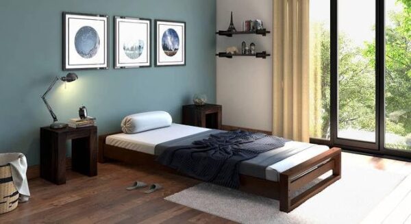Ferrovilla NNS4 Single Sheesham Wood Bed for Bedroom