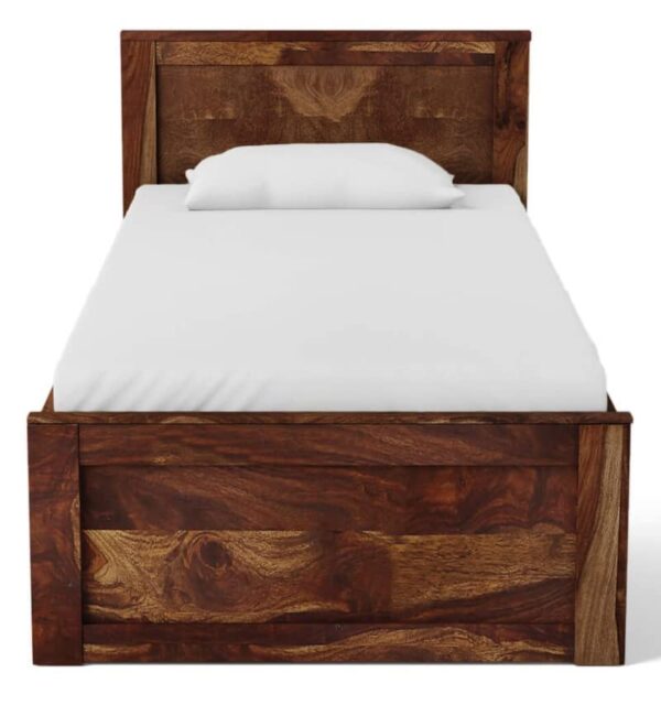 Ferrovilla WS6 Single Sheesham Wood Bed with Drawer Storage for Bedroom - Image 6