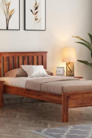 Ferrovilla Harley Single Sheesham Wood Bed for Bedroom