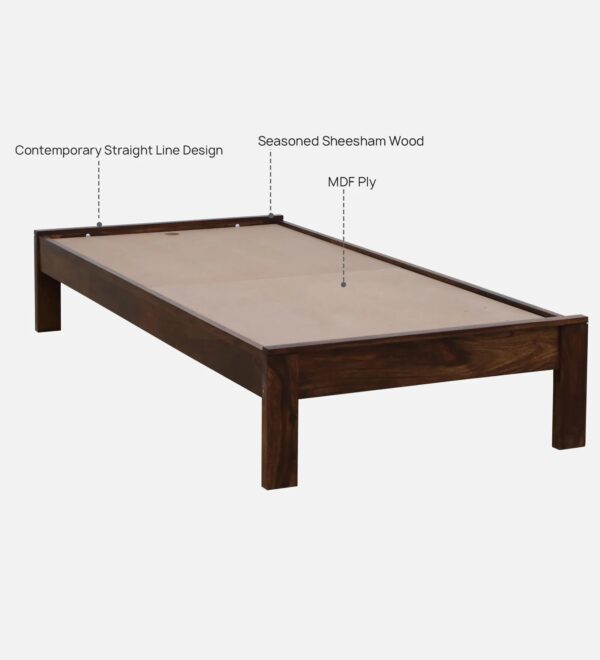 Ferrovilla NNS3 Single Sheesham Wood Bed for Bedroom - Image 5