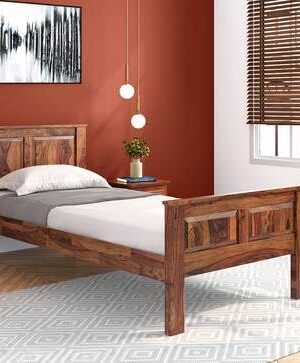 Ferrovilla NNS6 Single Sheesham Wood Bed for Bedroom