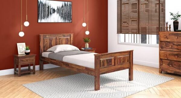 Ferrovilla NNS6 Single Sheesham Wood Bed for Bedroom