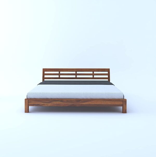Ferrovilla King Size NS 5 Sheesham Wood Low Floor Bed for Bedroom - Image 7