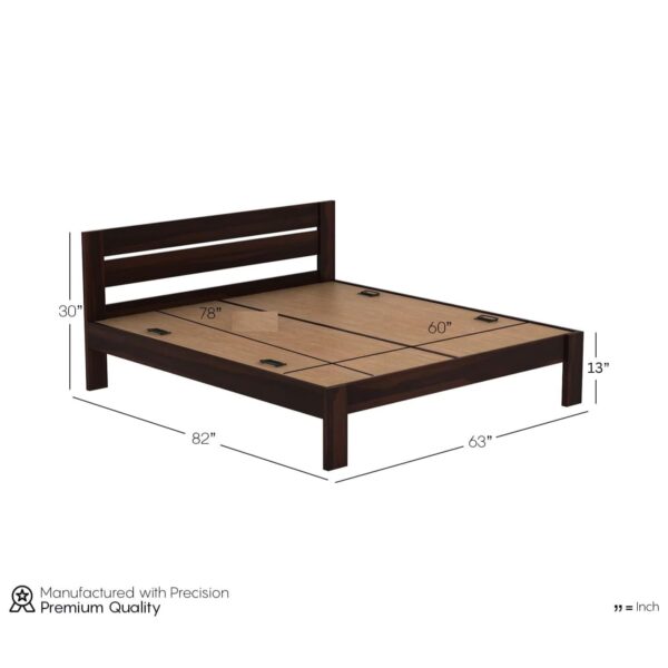 Ferrovilla Marinus Queen Size Sheesham Wood Bed for Bedroom - Image 2