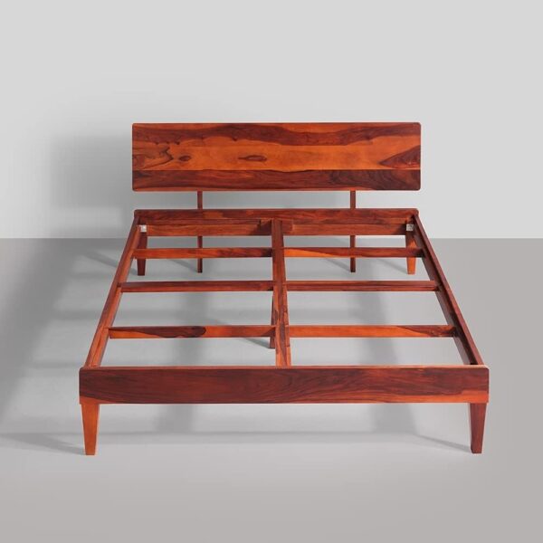 Ferrovilla King Size NS 15 Sheesham Wood Low Floor Bed for Bedroom - Image 6