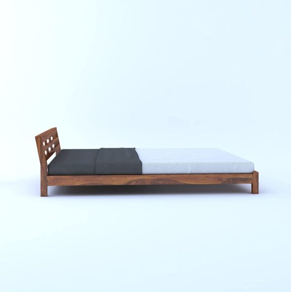 Ferrovilla King Size NS 5 Sheesham Wood Low Floor Bed for Bedroom - Image 6