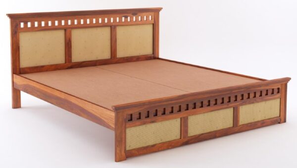Ferrovilla King Size NS 24 Sheesham Wood Bed for Bedroom - Image 6