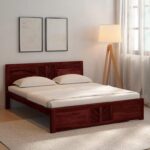 Ferrovilla Queen Size NNS4 Sheesham Wood Low Floor Bed for Bedroom