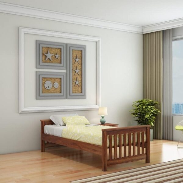 Ferrovilla Wopel Single Sheesham Wood Bed for Bedroom
