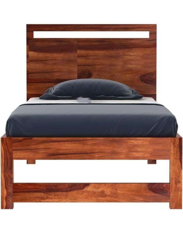 Ferrovilla Mikun Single Sheesham Wood Bed for Bedroom - Image 5