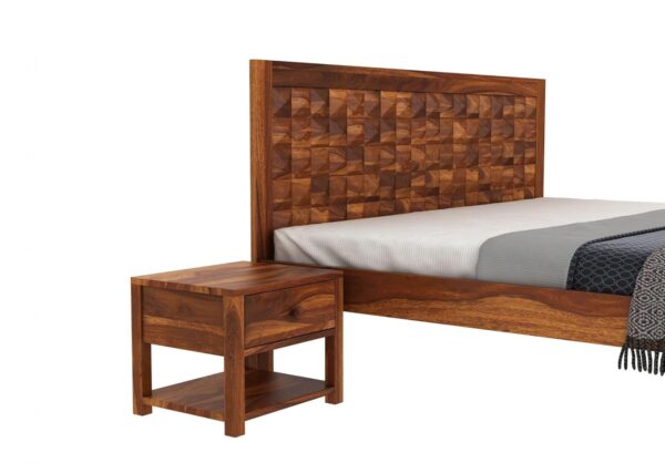 Ferrovilla Tango Queen Size Sheesham Wood Bed for Bedroom - Image 8
