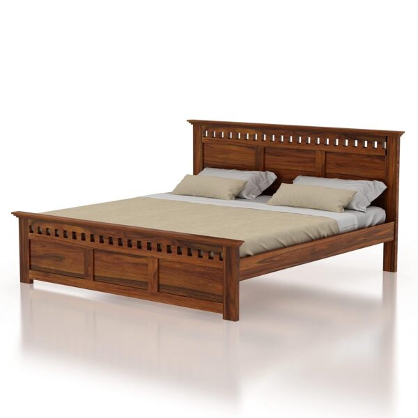 Ferrovilla Staru Queen Size Sheesham Wood Bed for Bedroom - Image 5