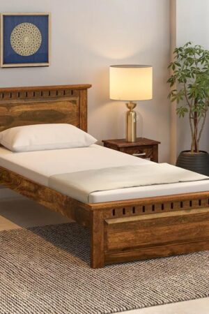 Ferrovilla NNS10 Single Sheesham Wood Bed for Bedroom