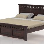 Ferrovilla Orchid Queen Size Sheesham Wood Bed for Bedroom