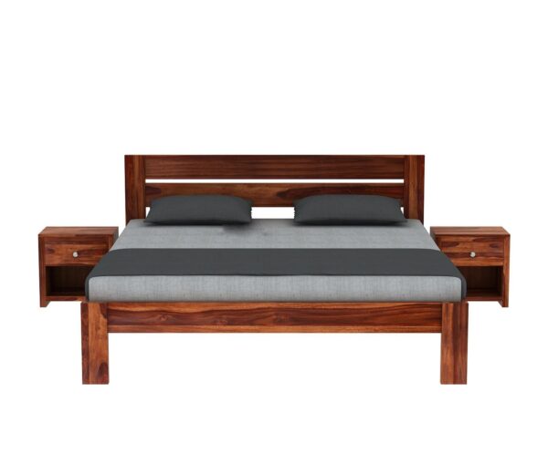 Ferrovilla Fossil Queen Size Sheesham Wood Bed for Bedroom - Image 6