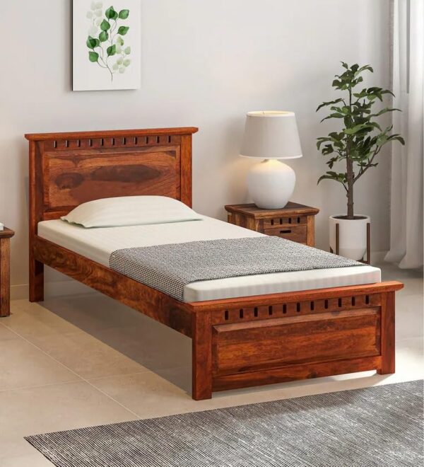 Ferrovilla NNS11 Single Sheesham Wood Bed for Bedroom