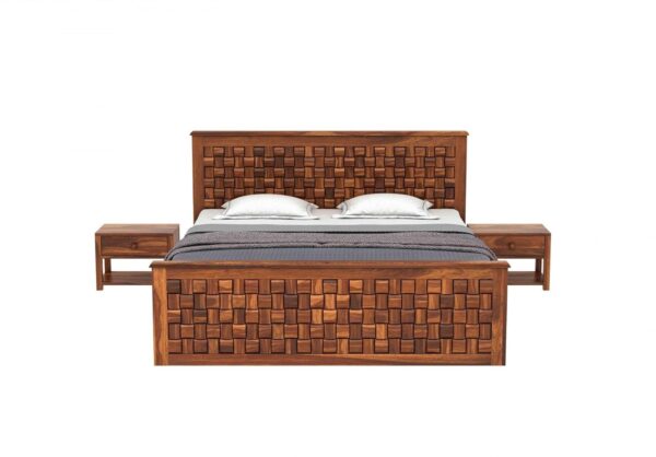 Ferrovilla Elite Queen Size Sheesham Wood Bed for Bedroom - Image 7