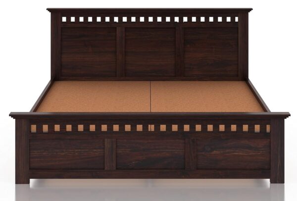 Ferrovilla Orchid Queen Size Sheesham Wood Bed for Bedroom - Image 6