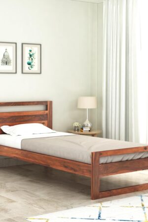 Ferrovilla NS1 Single Sheesham Wood Bed for Bedroom