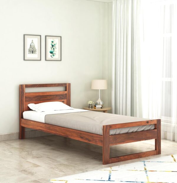 Ferrovilla NS1 Single Sheesham Wood Bed for Bedroom