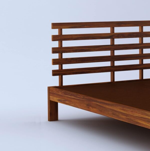 Ferrovilla Linson Queen Size Sheesham Wood Bed for Bedroom - Image 7