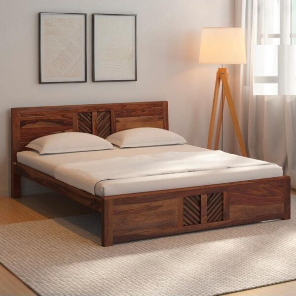 Ferrovilla King Size NS 31 Sheesham Wood Bed for Bedroom