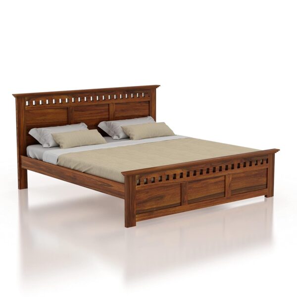 Ferrovilla Staru Queen Size Sheesham Wood Bed for Bedroom - Image 8