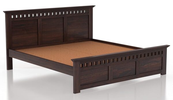 Ferrovilla Orchid Queen Size Sheesham Wood Bed for Bedroom - Image 9